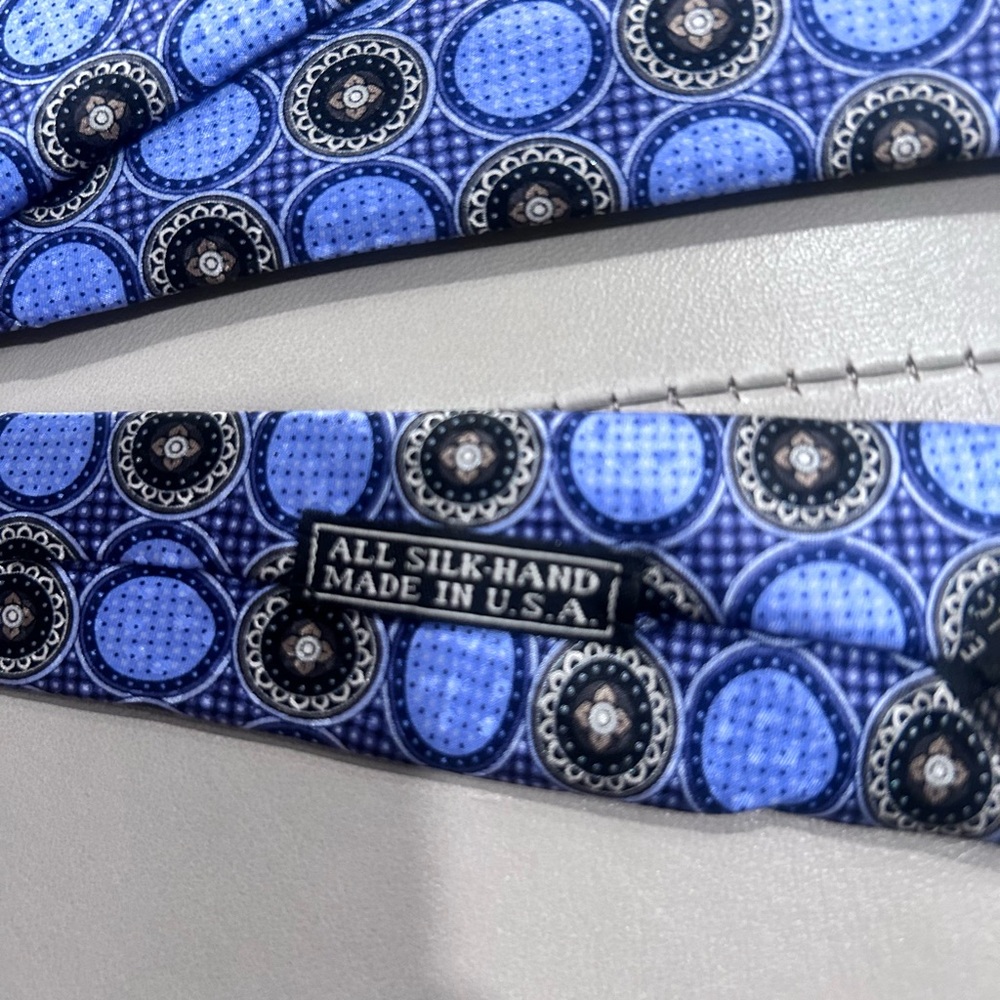 Silk Blue Patterned Tie